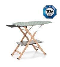 Foppapedretti Assai Evo Asse Da Stiro in Legno Con Ruote Antigraffi Richiudibile