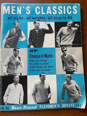 Bear Brand Vol 96 Knitting Book-Men's Classic Sweaters