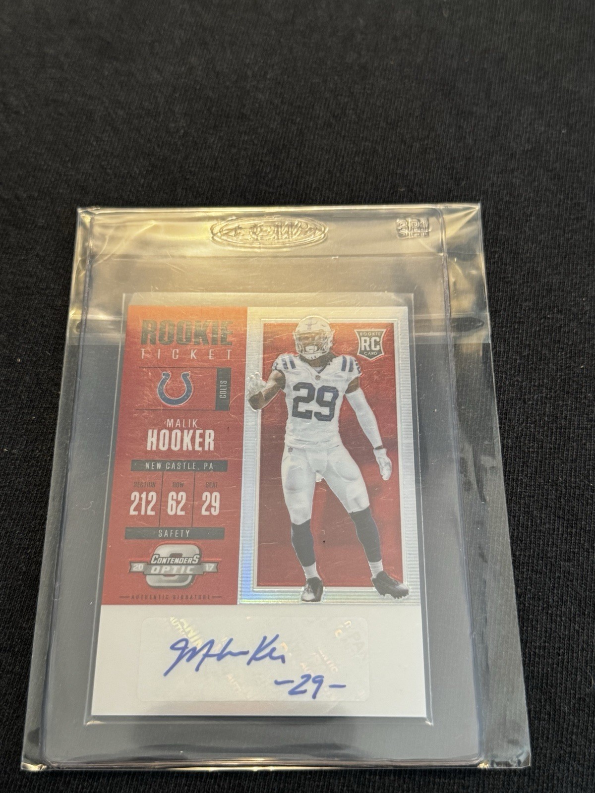 2017 Panini Optic Contenders Malik Hooker Red Auto /75