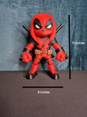 Knuckles x Deadpool Inspired Mashup Figurine   11  Tall 3D Printed Collectible