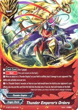 Buddyfight TCG card X-CBT-A/0041EN C Thunder Emperor's Orders Driven to Disorder