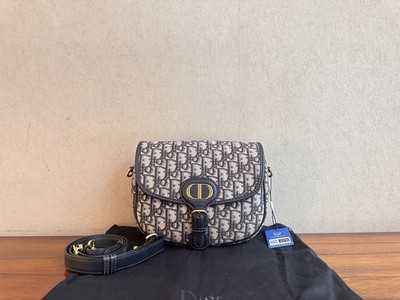 Dior Pre-Owned Authentic Bobby Saddle Bag Blue Canvas Free Tracked Shipping