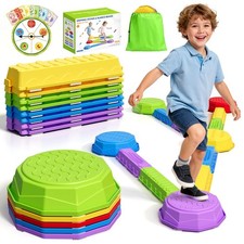 HYES Balance Beams Stepping Stones for Kids, Obstacle Courses Sensory Toys fo...