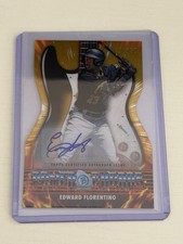 2026 Bowman Edward Florentino Power Chords Die-Cut Gold Refractor Auto /50 PC-10