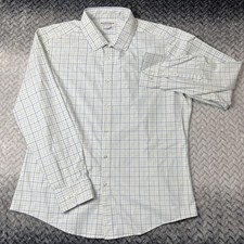 Mizzen  Main Shirt Mens XL STRETCH Check Plaid Button Up Leeward Performance
