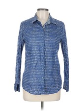 Orvis Women Blue Long Sleeve Button-Down Shirt 10