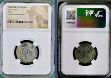 Mithradates VI 85BC-65BC Ancient Pontus Comana Gorgon Nike NGC Certified Coin