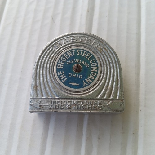 Vintage Master Tape Measure The Regent Steel Company Cleveland Ohio Made In USA.