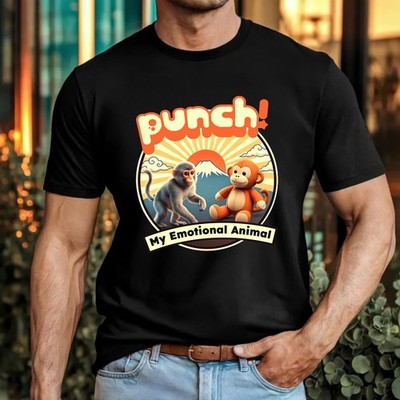 Punch My Emotional Animal Monkey Meme T-Shirt Baby Affe emotionale Unterstützung Top