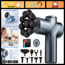Deep Tissue Mini Massage Gun for Pain Relief  Silent Muscle Massager, 9 Heads,