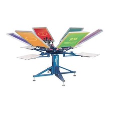Used M&R Sidewinder 4 Colour 4 Station Manual Silk Screen Printing Press