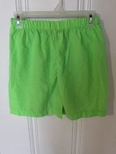 Vintage 80s 90s Shorts Size S Nylon Neon Green SPORTSGEAR Made in USA FAST SHIP