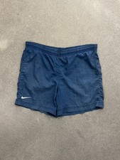 Vintage 90s Nike Big Swoosh Nylon Shorts - L