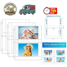 Crystal-Clear 4x6 Photo Sleeves - 30 Pack, Archival Safe for Lasting Memories