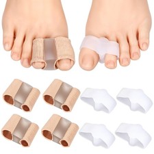 Qianyu 8 Pack Toe Separators Bunion Corrector with 2 Loops Overlapping...