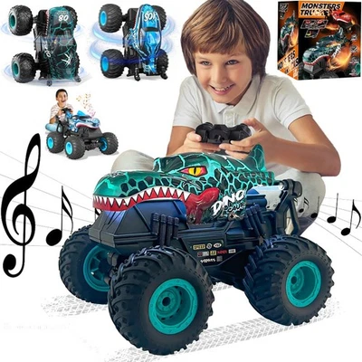 MARKENLOS Ferngesteuertes Auto Kinder Monster Dinosaurier Truck Spielzeug ab 3 4 5+ Jahre