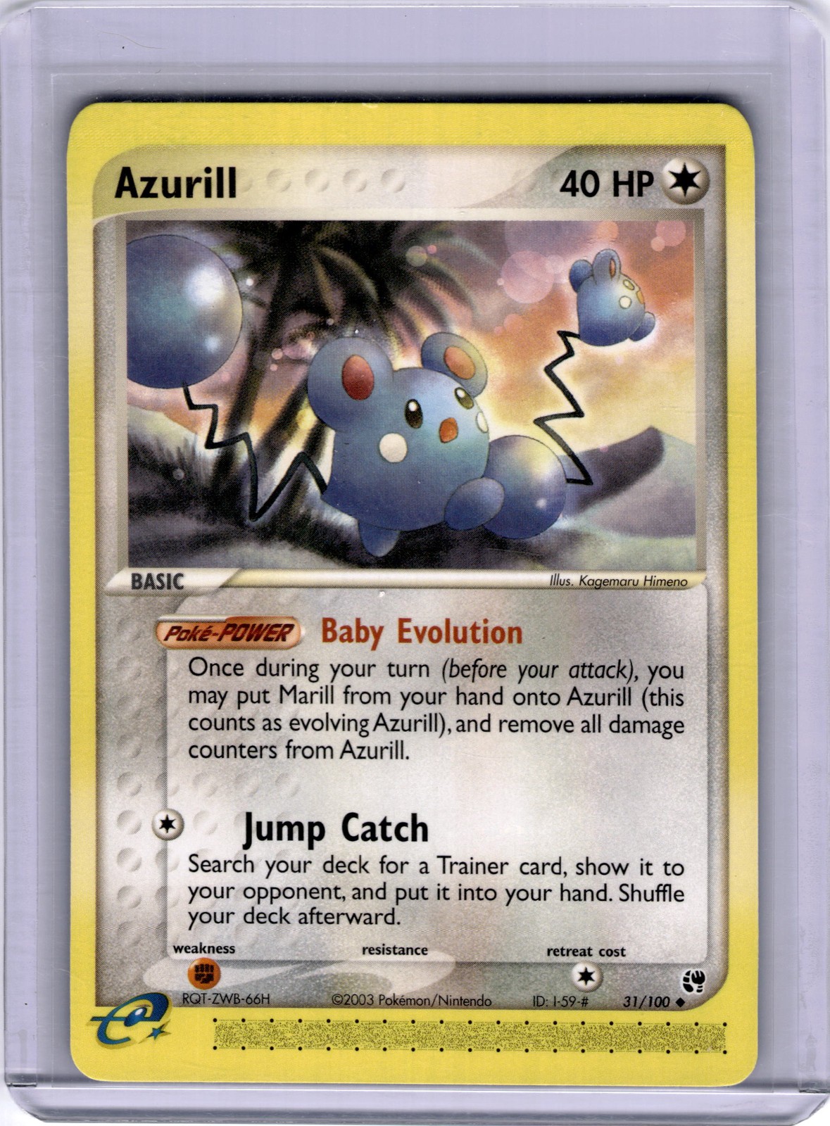 2003 Pokémon Sandstorm Azurill #31/100