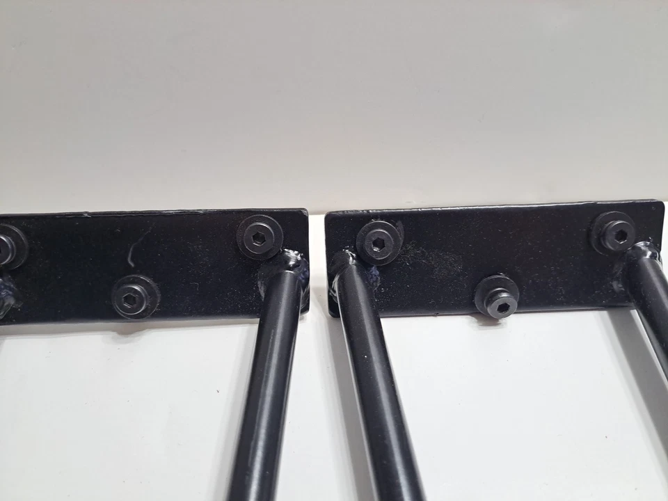 4 Mid Century Modern Black Metal Hairpin Furniture Legs - Image 3 of 4