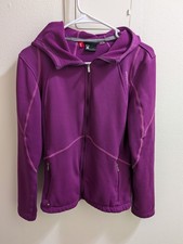 Spyder Sweatshirt Womens M Purple Hoodie Lightweight Zip Up Pockets Athletic