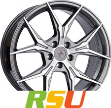 Keskin KT19N Angel palladium front polish 8.5x19" ET45 LK5 112 ML 72.6 Alufel...