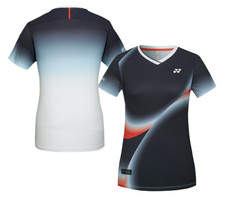  On Sale YONEX 24F/W Women's Badminton T-Shirts Sportswear Top Black 243TS002F