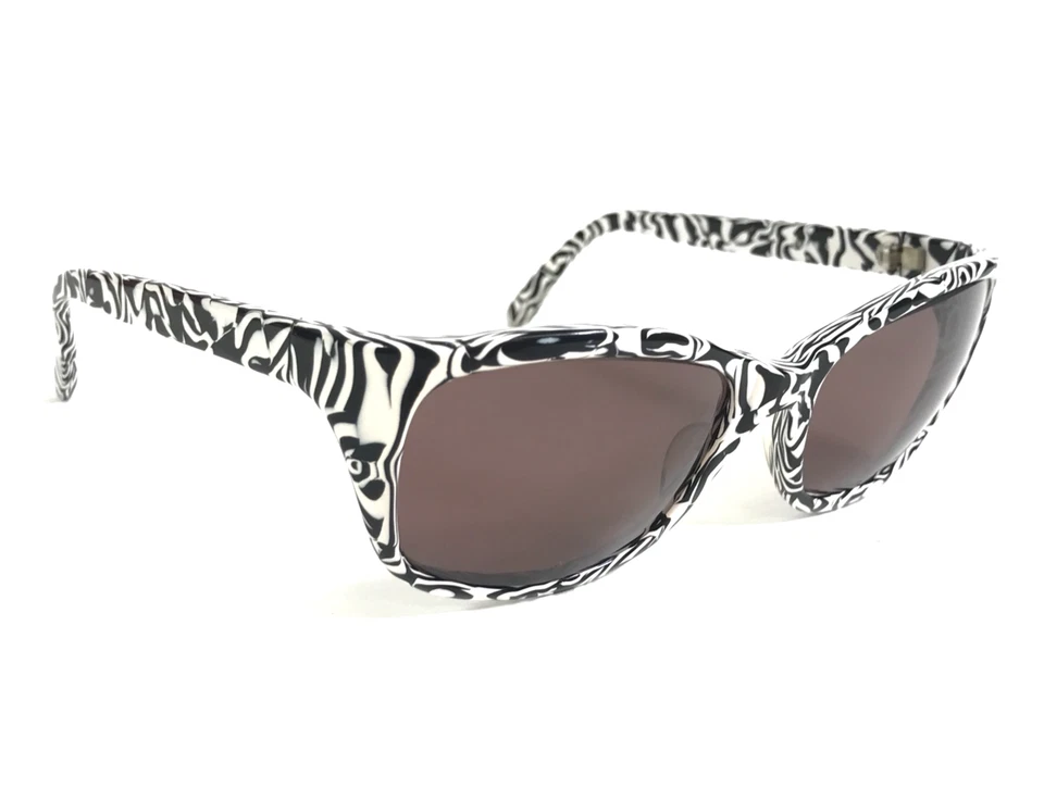 Gafas de sol Jean Lafont ECRAN 0S4 negro blanco estampado de cebra marcos con lentes marrones Foto 3 de 4