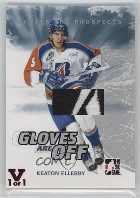2007-08 ITG Heroes and Prospects Silver Vault Ruby 1/1 Keaton Ellerby #GO-03 h3a