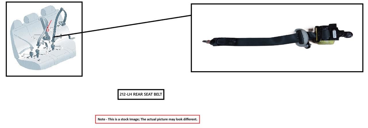 LEFT REAR SEAT BELT OEM 2014 MASERATI GHIBLI