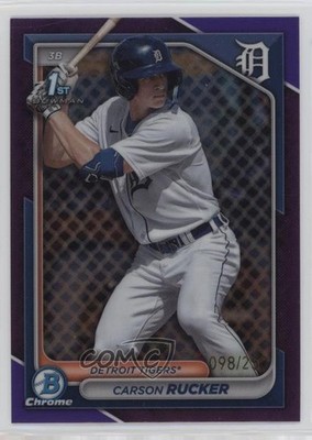 2024 Bowman Chrome Prospects Purple Refractor 98/250 Carson Rucker #BCP-65 13dp