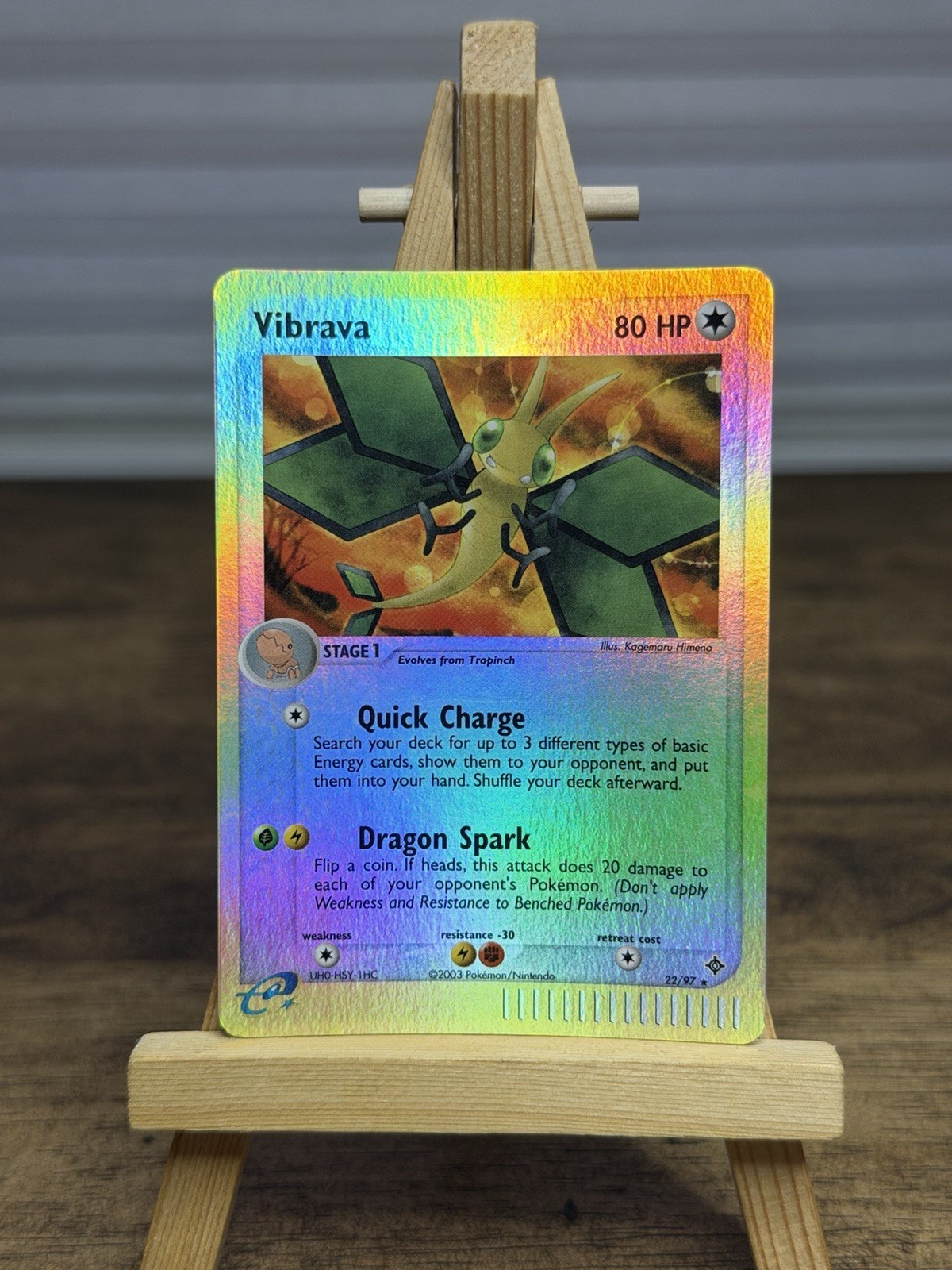 Vibrava 22/97 EX Dragon Reverse Holo Rare 2003 Pokemon - LP/NM