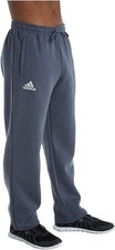 Adidas Men's Fleece Sweat Pant Dark Grey / Cozy Jogger Open Hem Size MED /NEW 