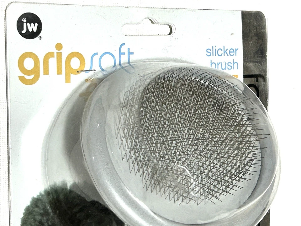 Cepillo liso JW Pet GripSoft con pasadores suaves para cepillado regular para todas las razas Foto 2 de 4