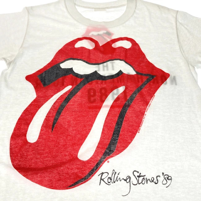 HANDTEX THE ROLLING STONE Van T-Shirt 90s Vintage White/Red S-XL Crew Neck image 5