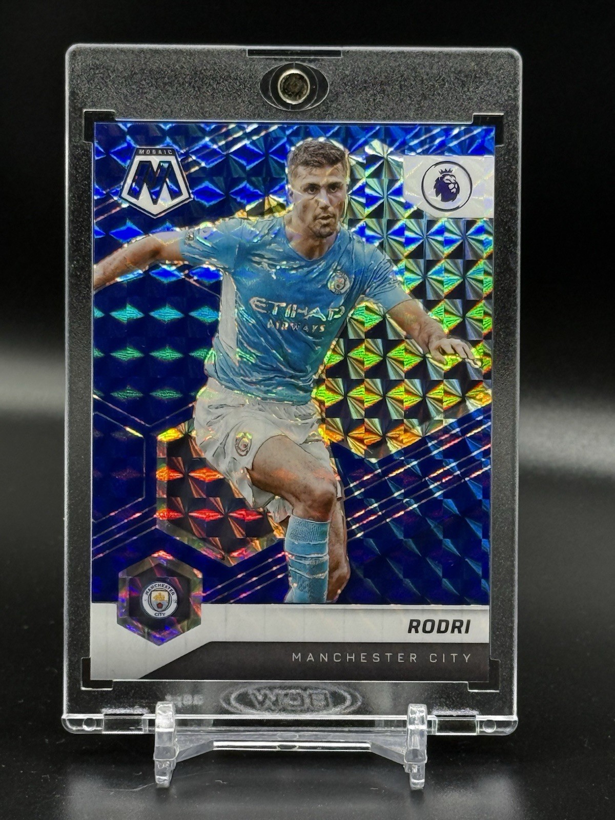 RODRI 2021-22 Mosaic Premier League Blue Mosaic Prizm /99