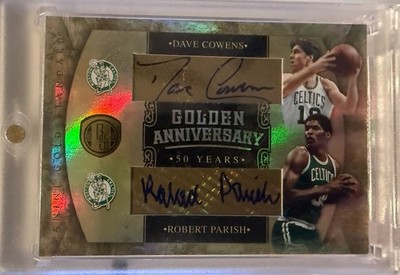 2010-11 Panini Golden Anniv. Dual Autos 36/50 Dave Cowens/Robert Parish