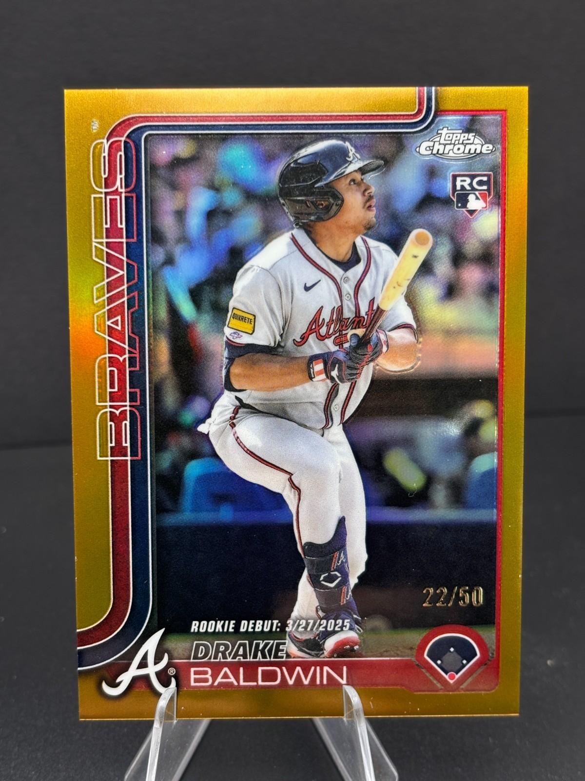 2025 Topps Chrome Update Gold Refractor /50 Drake Baldwin RC #USC88 Braves