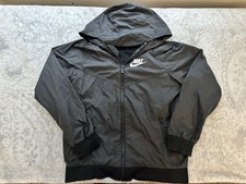 Nike Sportswear Windrunner Hooded Jacket Black Kids Size Large