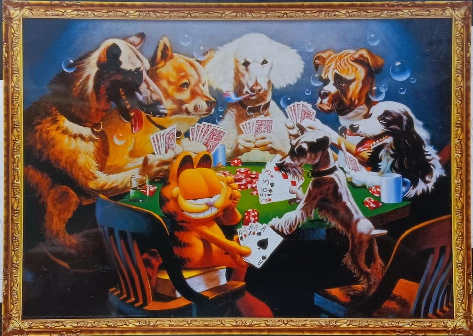 Quebra-cabeça de pôquer Garfield Dogs jogando – 1000 peças - Imagem 3 de 3