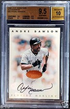 1996 Leaf Signature ANDRE DAWSON HOFer Autograph BGS 9.5 Gem Mint Auto 10 1/4