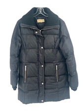 Michael Kors Mid Length Black Puffer Jacket Coat Down Fill Sz Small