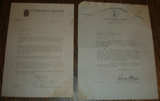 Old 1937 Oldsmobile Vp Letter D. E. Ralston Six Eight Gm General Motors Buick Old 1937 Oldsmobile Vp Letter D. E. Ralston Six Eight Gm General Motors Buick