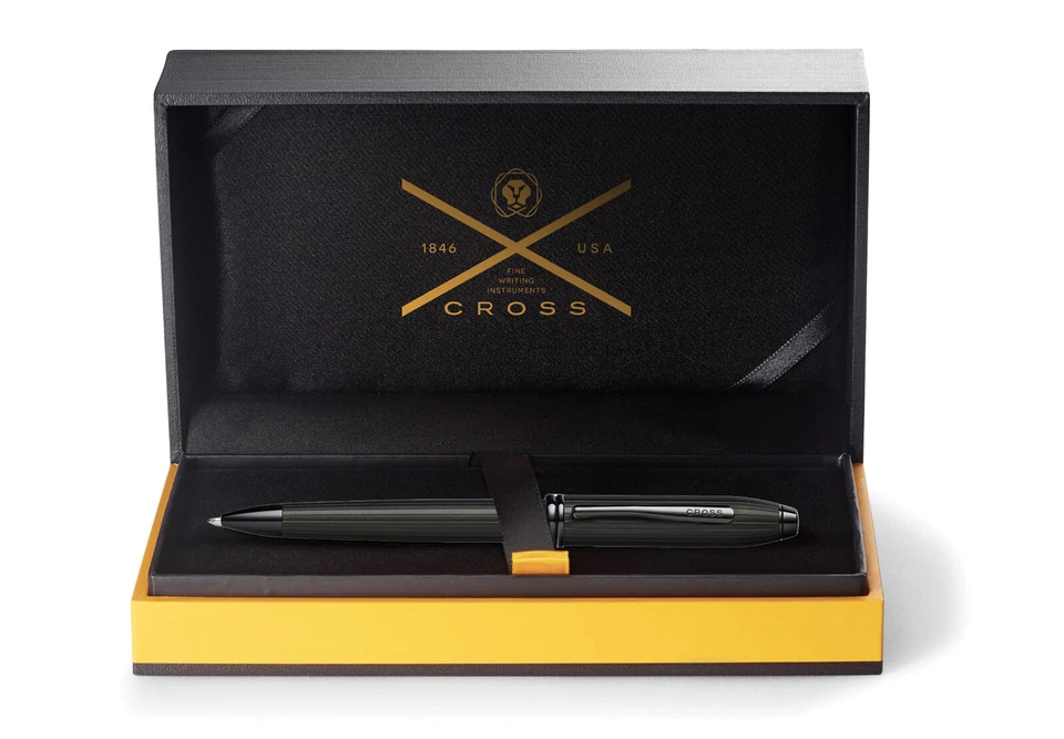 Kugelschreiber Cross Townsend Schwarz matt, in Geschenkbox - Bild 3 von 3