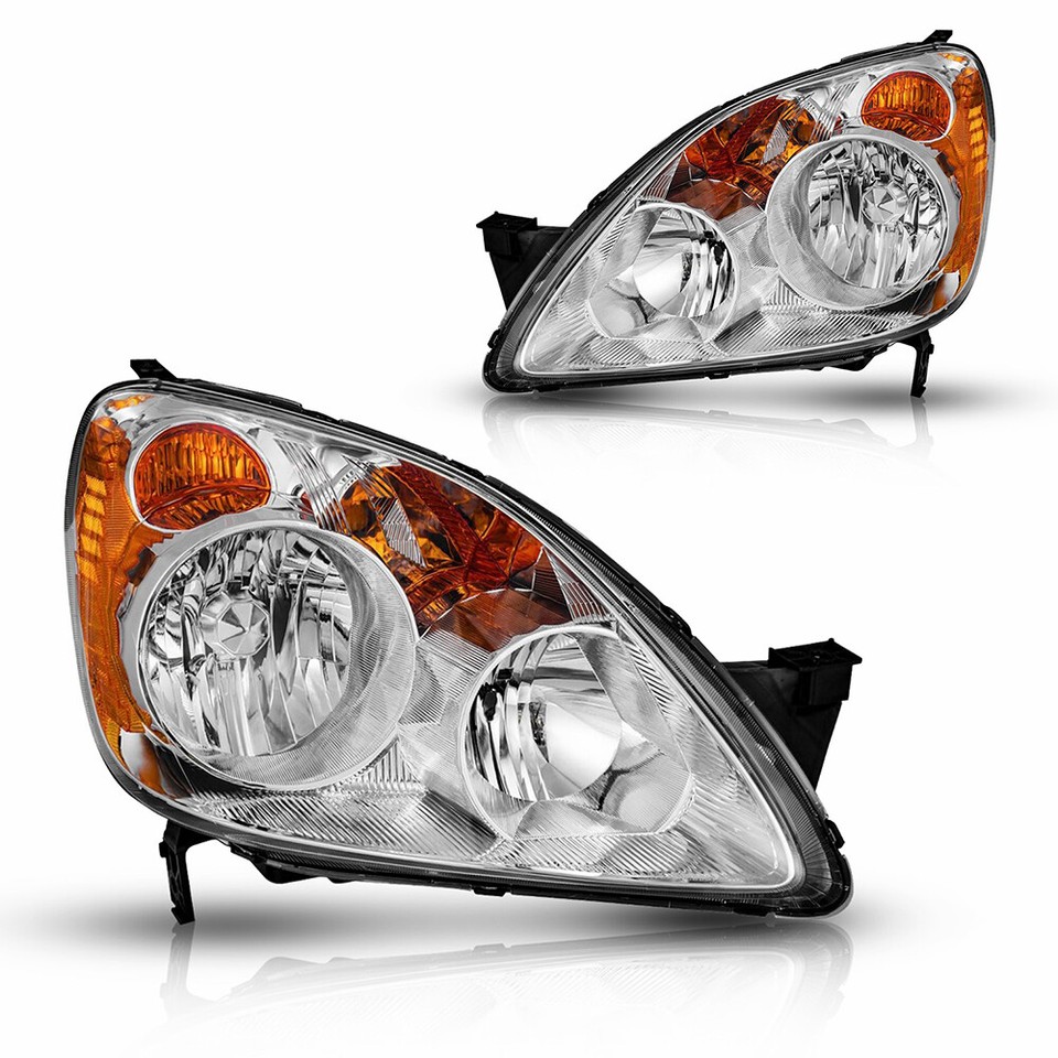 For 20052006 Honda CRV CRV Headlights Assembly Headlamps Set Chrome