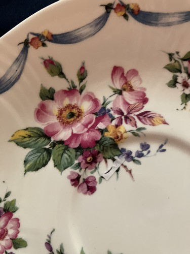 Roy Kirkham Oversized Saucer, Dresden Sprays Pattern 6-3/4” - Picture 2 of 9
