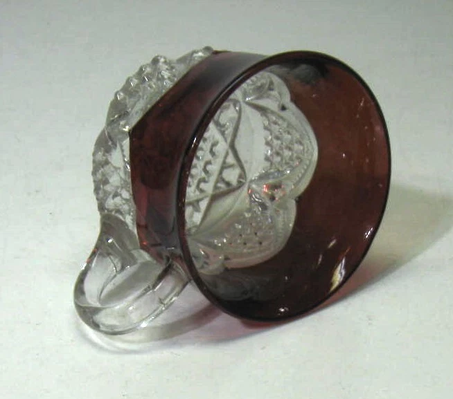 EAPG *** RUBY STAINED CUP = BUTTON ARCHES PATTERN... 1890'S ERA. - Image 3 of 4