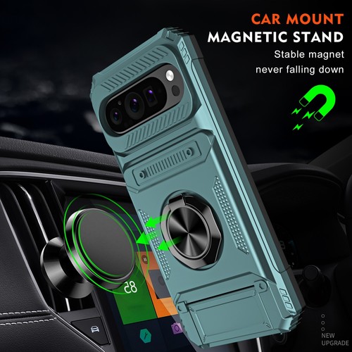 Funda protectora con soporte para tarjeta a prueba de golpes para Google Pixel 9, 9 Pro, 9 Pro XL - Imagen 55 de 57