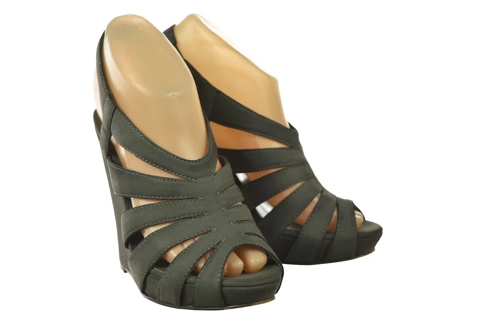 Zapatos de mujer Ash Mega talla 36 6 grises de cuero liso plataforma tacones de cuña informales Foto 2 de 4