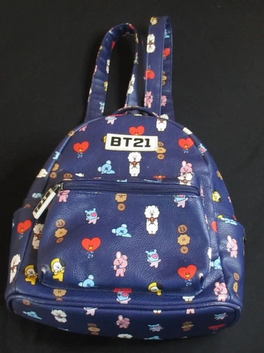 Mini Mochila BT21 Azul All Over BTS Line Friends Personaje