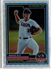 2023 USA Baseball Stars and Stripes White #14 Mavrick Rizy /99 