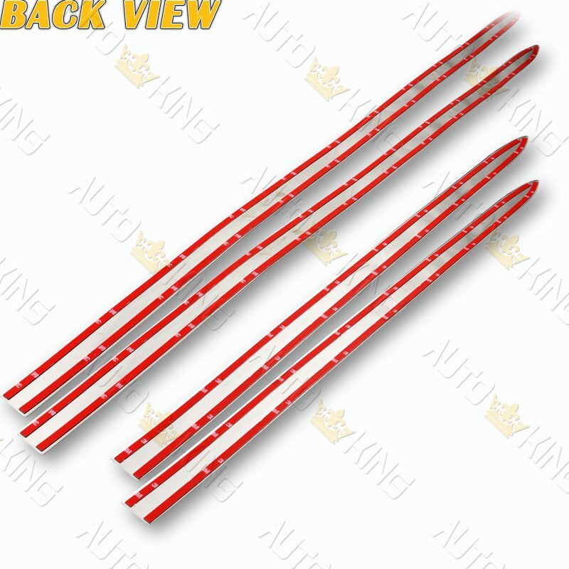 4PCS CHROME ABS BODY SIDE MOLDING OVERLAY FIT 20092014 FORD F150 CREW